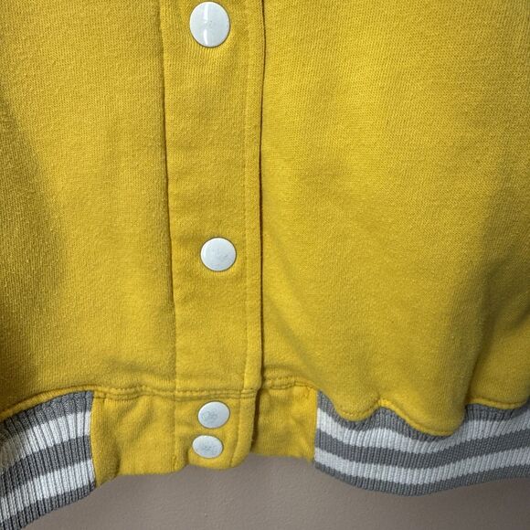 Harry Potter Varsity Jacket Women Medium Hufflepuff Snap Button Lightweight - Picture 9 of 12